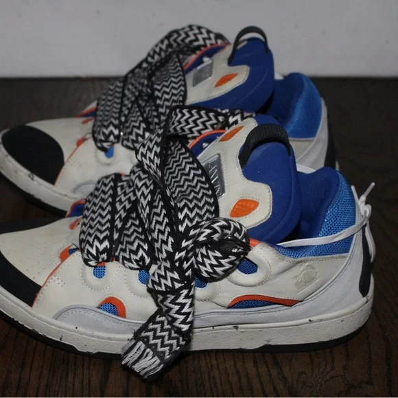 Lanvin Curb Sneakers 'White Blue Orange' - Picture 2 of 5